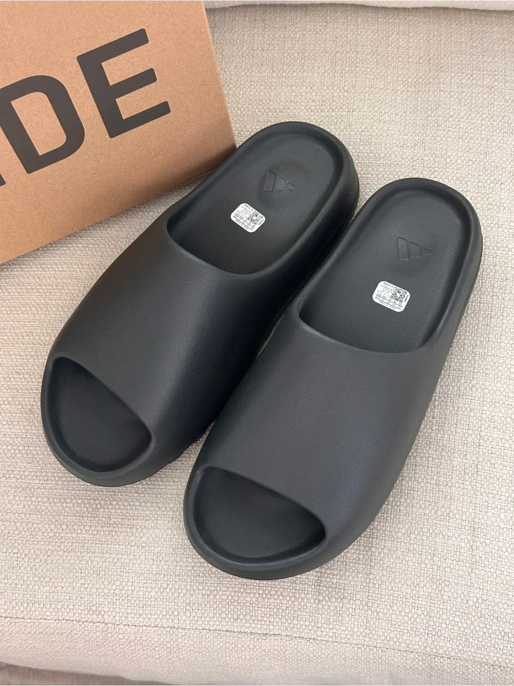 adidas Black Contoured Foam Slide Sandals